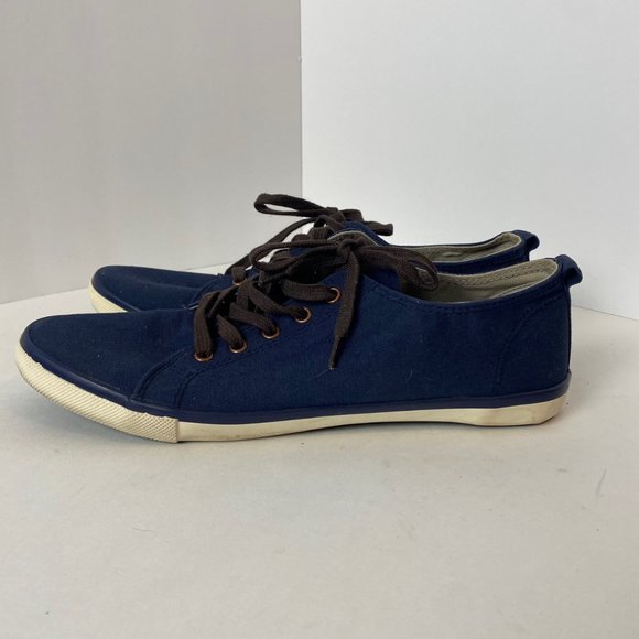 Men's Casual Minimalist Classic Blue Canvas Shoes Size 7.5 - Picture 4 of 6